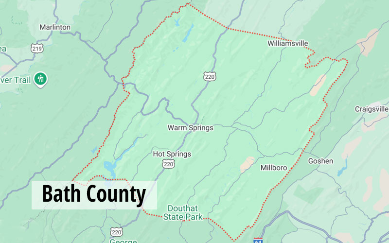 Bath County map