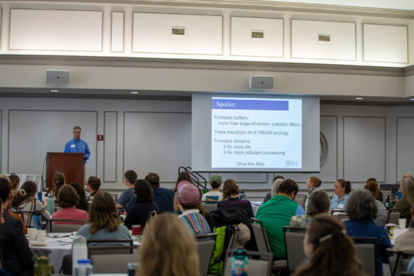 BufferConference2025-47 Speaker standing at podium presenting at audience